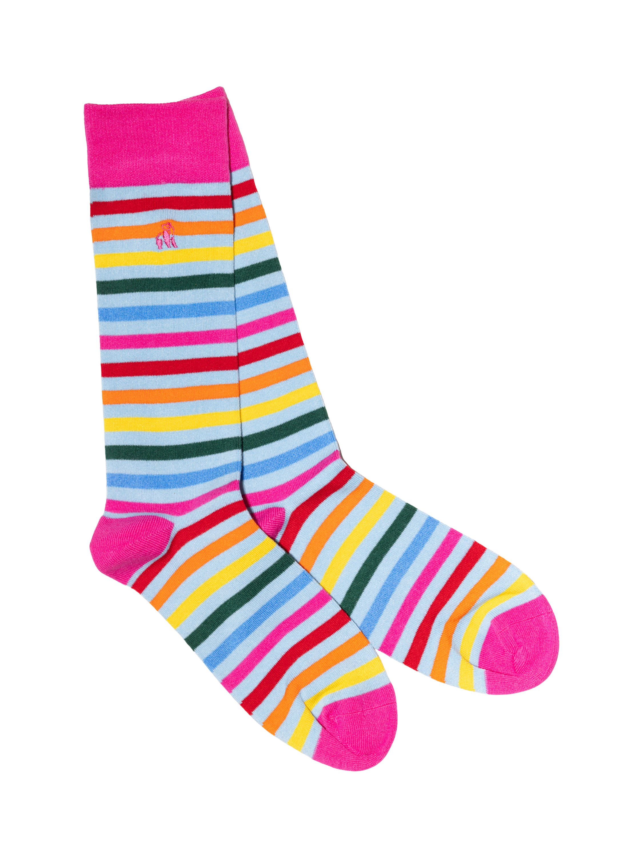 Product image 4 of 9, which shows Swole Panda Stripe Bamboo Socks, Pack of 4, Multi, 7-11