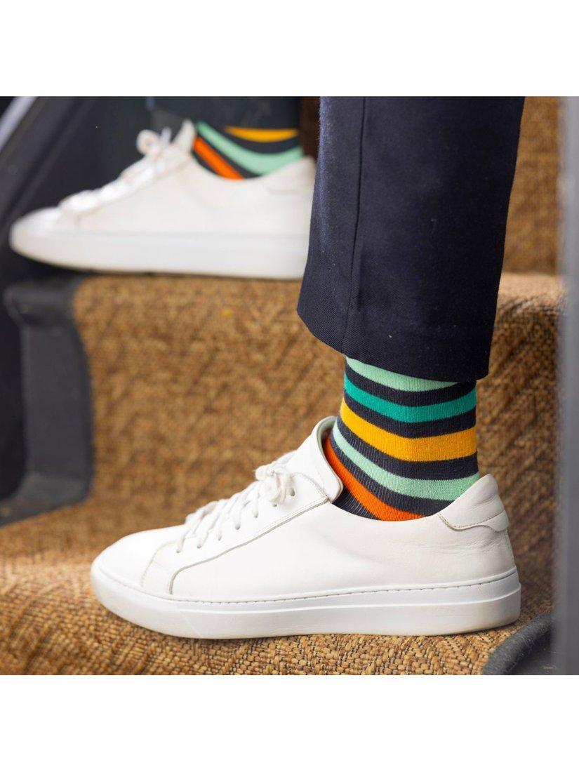 Product image 6 of 9, which shows Swole Panda Stripe Bamboo Socks, Pack of 4, Multi, 7-11