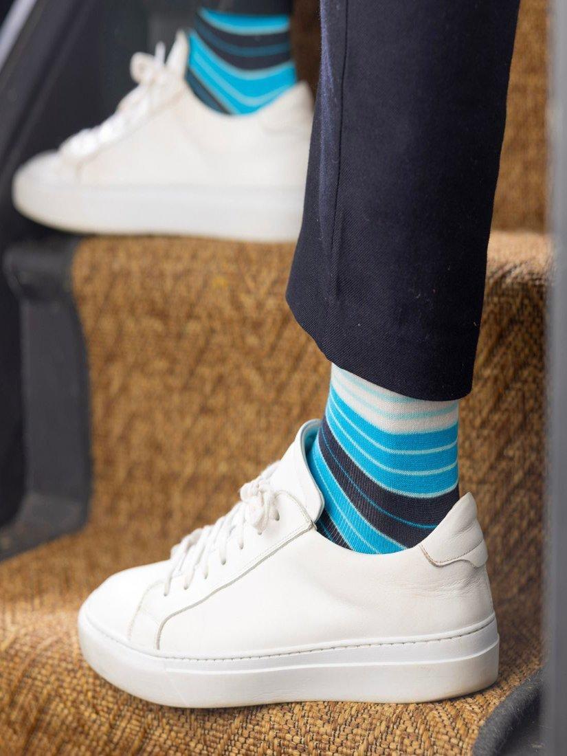 Product image 7 of 9, which shows Swole Panda Stripe Bamboo Socks, Pack of 4, Multi, 7-11