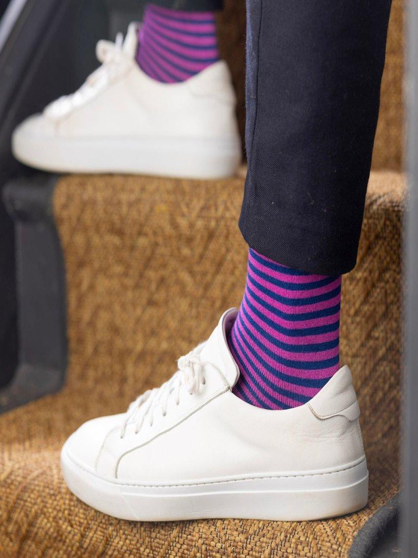 Product image 9 of 9, which shows Swole Panda Stripe Bamboo Socks, Pack of 4, Multi, 7-11