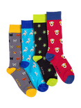 Swole Panda Pets Bamboo Socks, Pack of 4, Multi