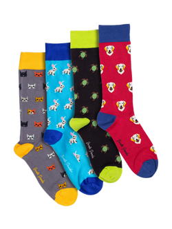 Swole Panda Pets Bamboo Socks, Pack of 4, Multi, Multi