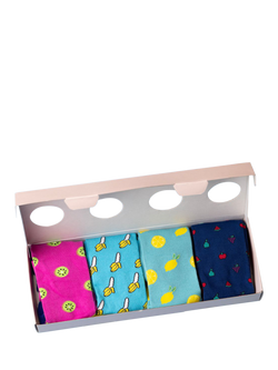 Swole Panda Fruit Bamboo Socks Gift Box, Pack of 4, Multi - view 2, Multi