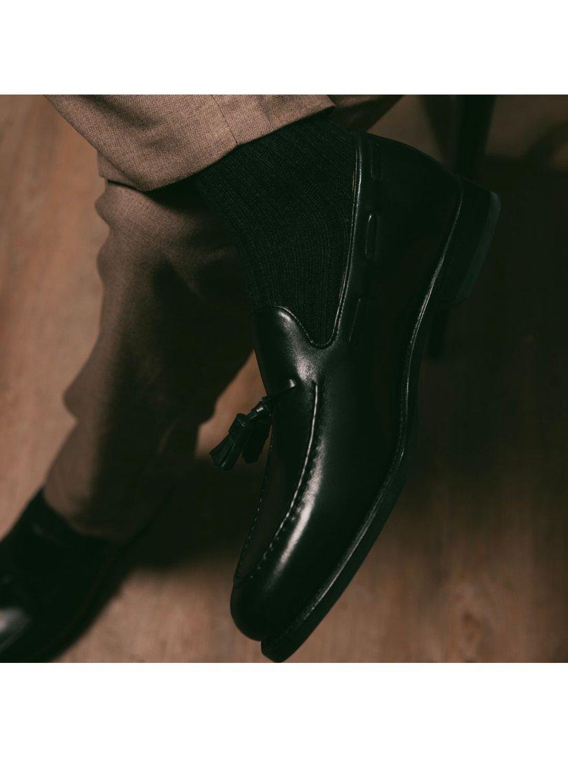 Product image 3 of 5, which shows Swole Panda Comfort Cuff Bamboo Socks, Pack of 4, Black, 7-11