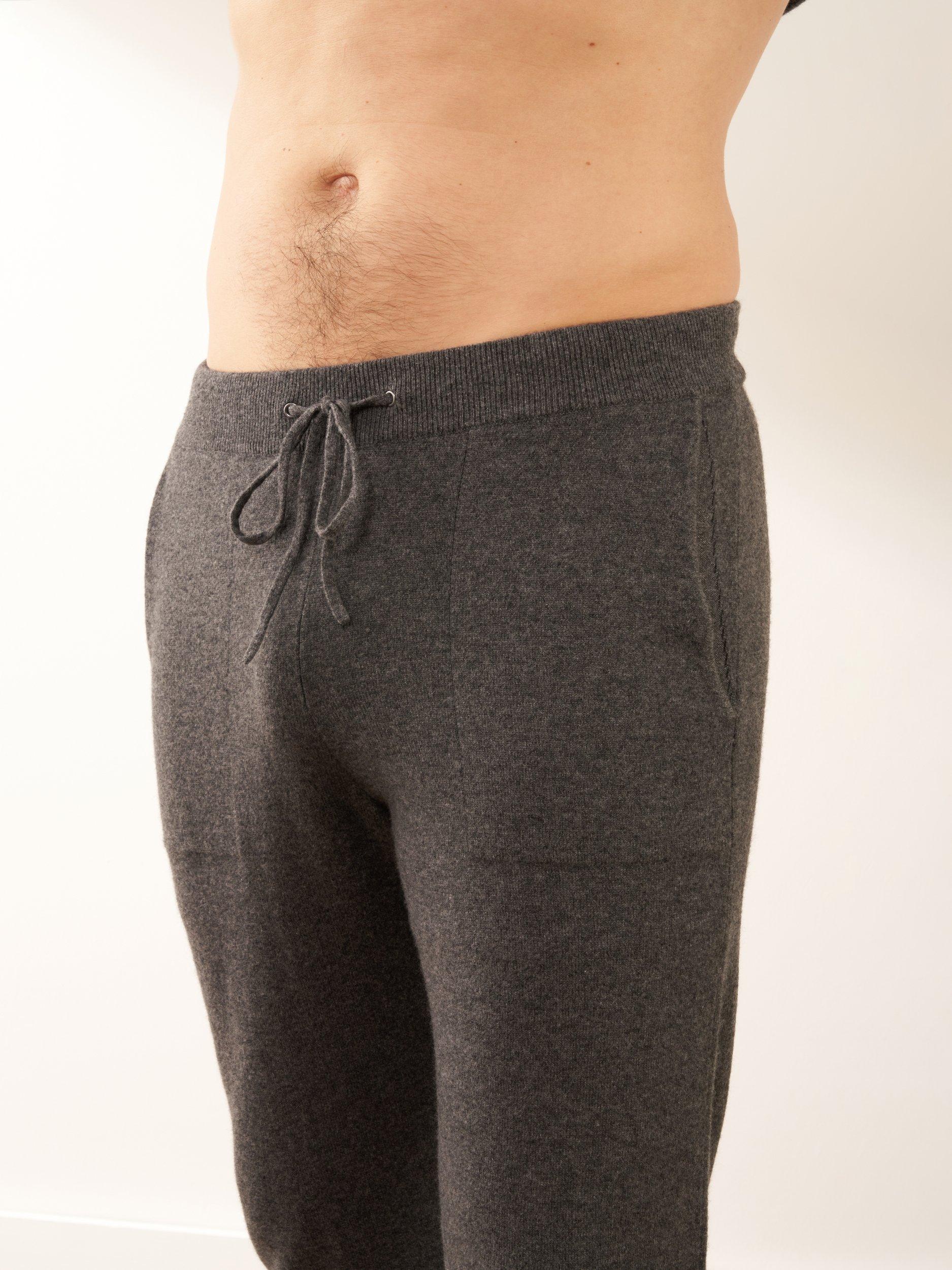 Product image 2 of 3, which shows Truly Men's Cashmere Lounge Joggers, Charcoal Marl, Charcoal Marl, S