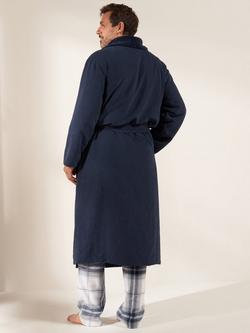 Truly Fleece Dressing Gown, Midnight - view 2, Midnight