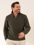 Truly Windsor Wool Cashmere Blend Three-Quarter Zip Neck Jumper