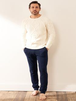 Truly Wool Blend Fisherman's Knit Jumper, Ivory