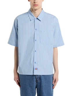 Dickies Venedocia Stripe Short Sleeve Shirt, Endless Sky, Endless Sky