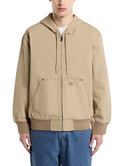 Dickies Hilham Cotton Canvas Bomber Jacket, Desert Sand, Desert Sand