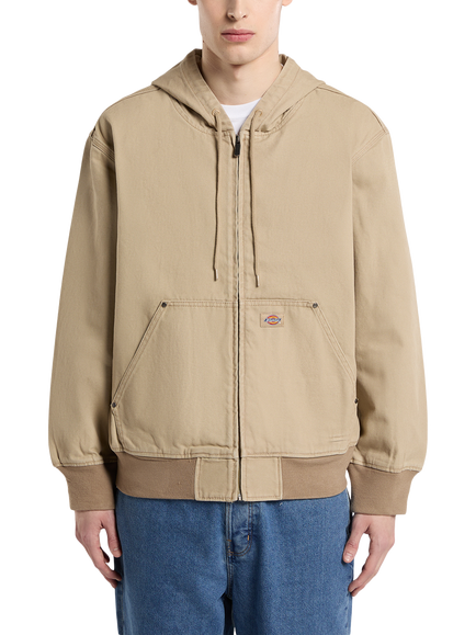 Dickies Hilham Cotton Canvas Bomber Jacket, Desert Sand, Desert Sand