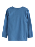 Lindex Kids' Cotton Long Sleeved Paw Patrol Top, Light Dusty Blue
