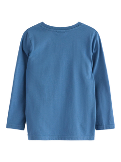 Lindex Kids' Cotton Long Sleeved Paw Patrol Top, Light Dusty Blue - view 2, Light Dusty Blue