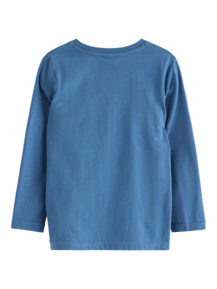 Lindex Kids' Cotton Long Sleeved Paw Patrol Top, Light Dusty Blue - view 2, Light Dusty Blue