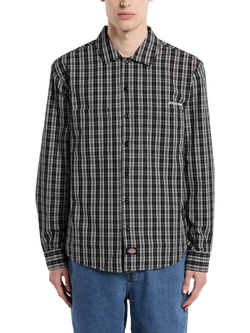 Dickies Wellsville Cotton Regular Fit Check Shirt, Black, Black