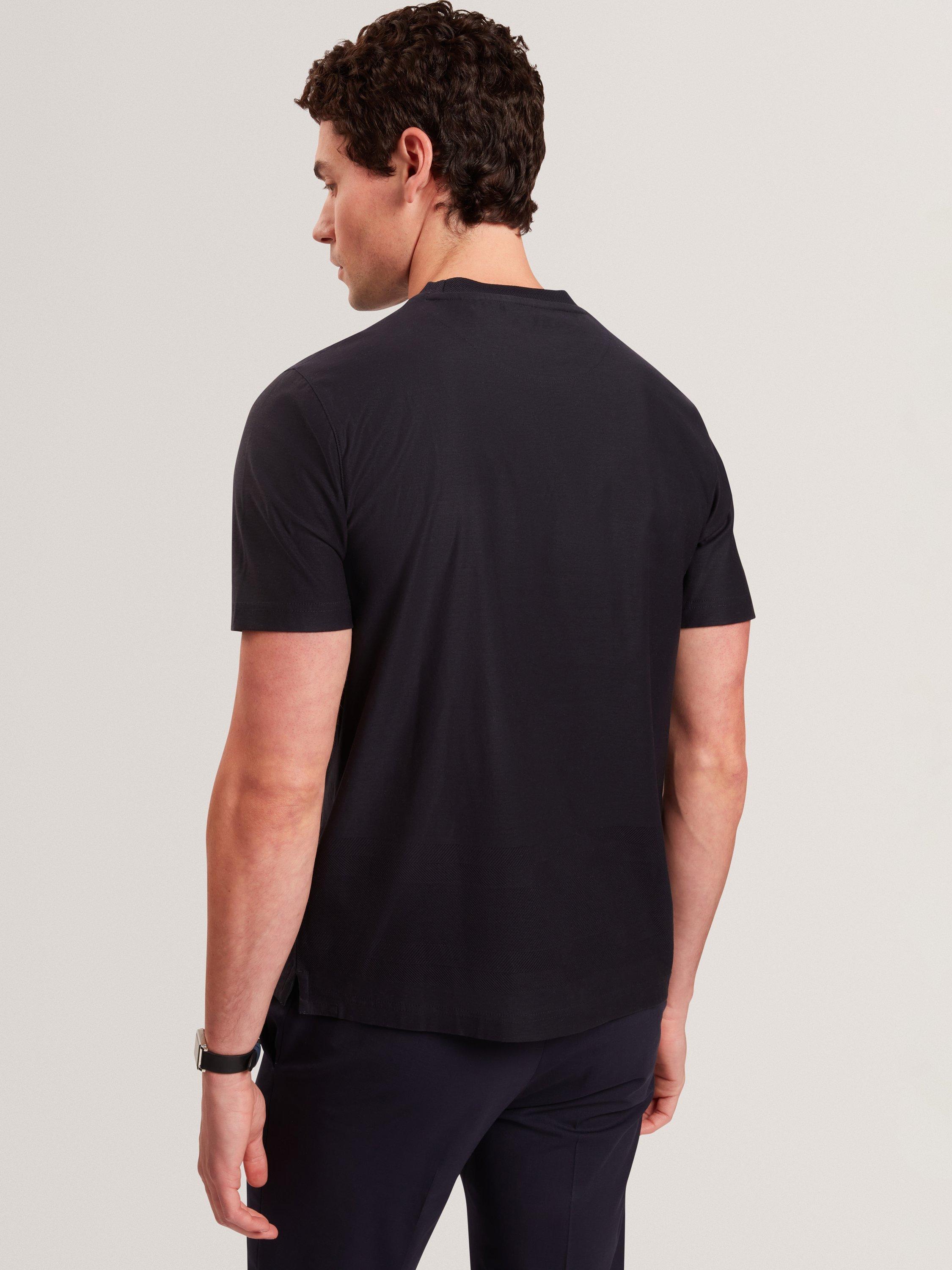 Product image 2 of 7, which shows Ted Baker Kaelith Crew Neck Cotton T-Shirt, Navy, S