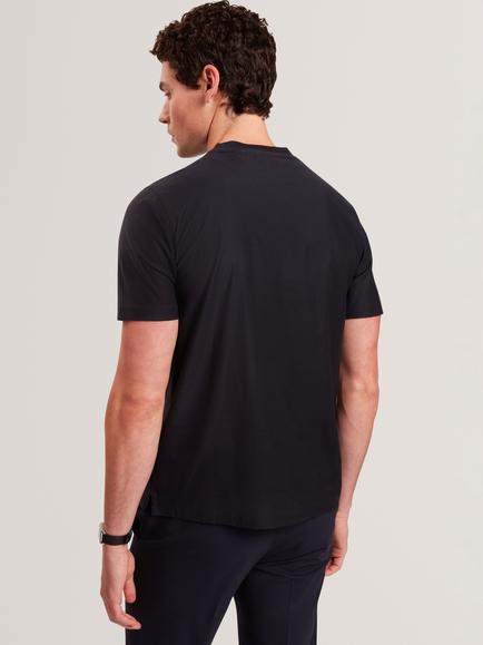 Ted Baker Kaelith Crew Neck Cotton T-Shirt, Navy - view 2, Navy