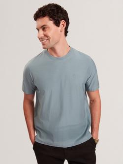 Ted Baker Kaelith Crew Neck Cotton T-Shirt, Teal-blue, Teal-blue
