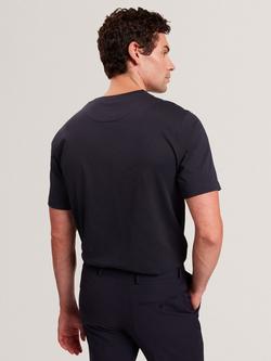 Ted Baker Talyssa Crew Neck Floral Print Cotton T-Shirt, Navy - view 2, Navy