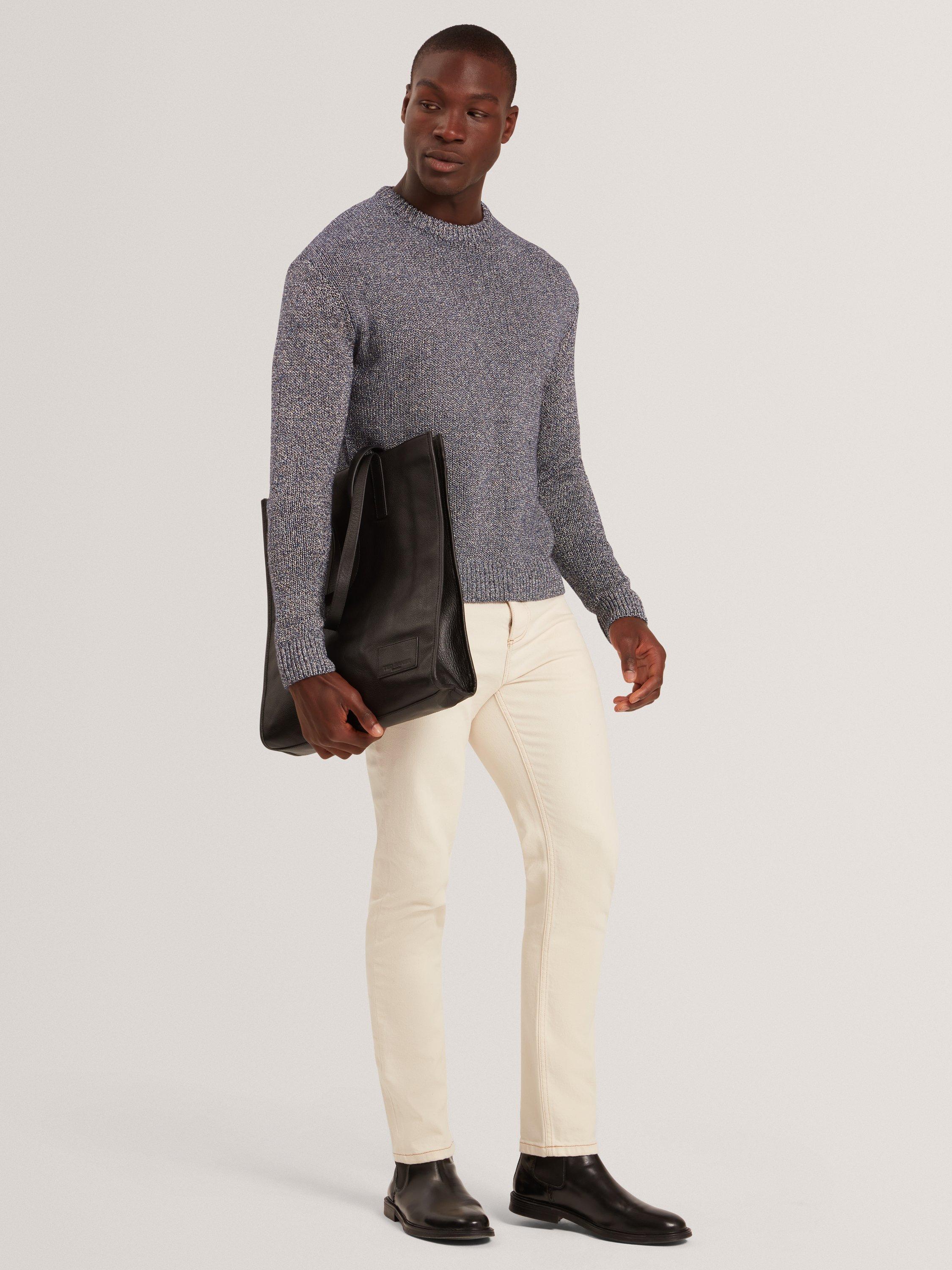 Product image 5 of 7, which shows Ted Baker Charliz Cotton Blend Knit Jumper, Navy, S