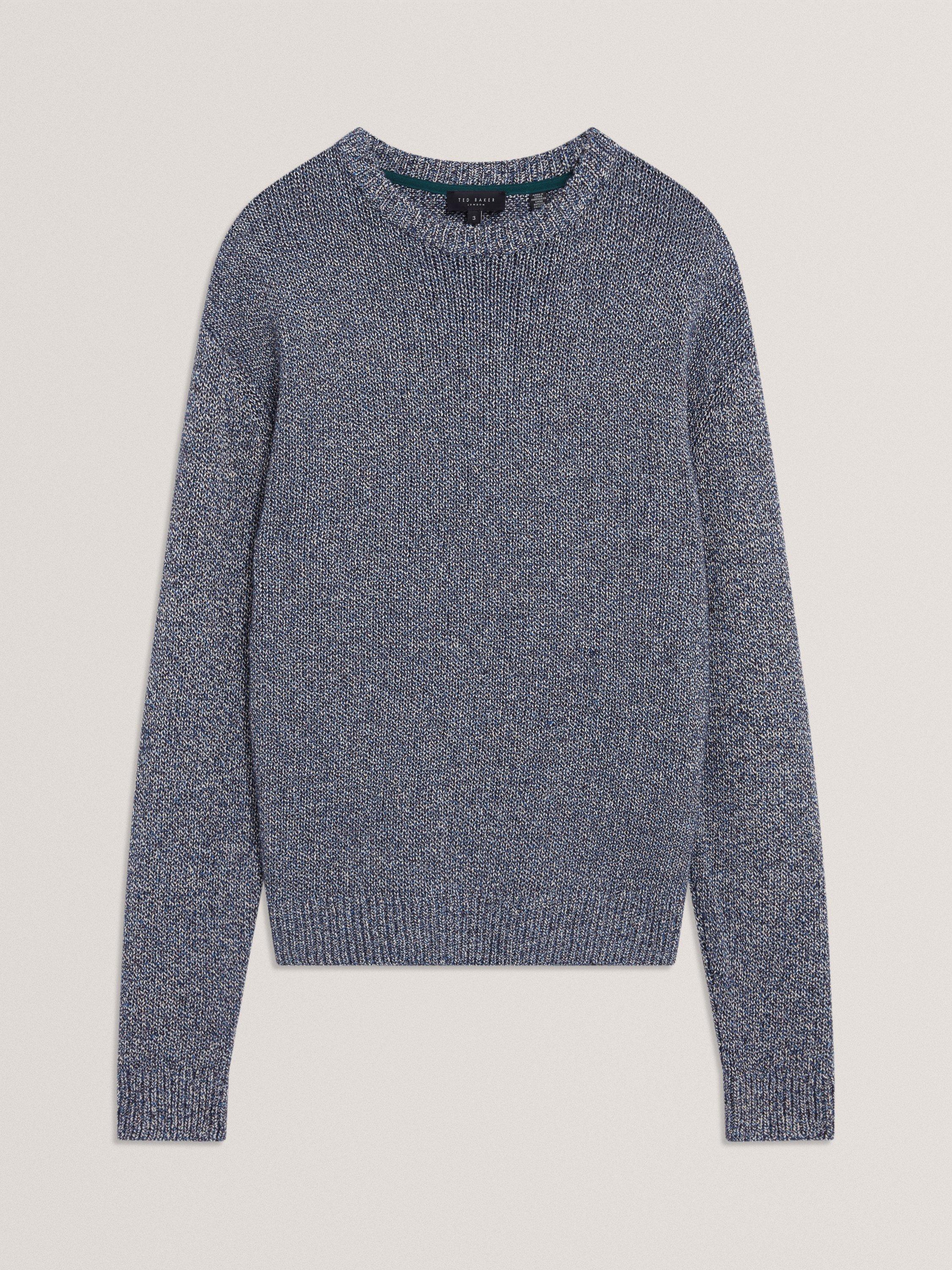 Product image 6 of 7, which shows Ted Baker Charliz Cotton Blend Knit Jumper, Navy, S