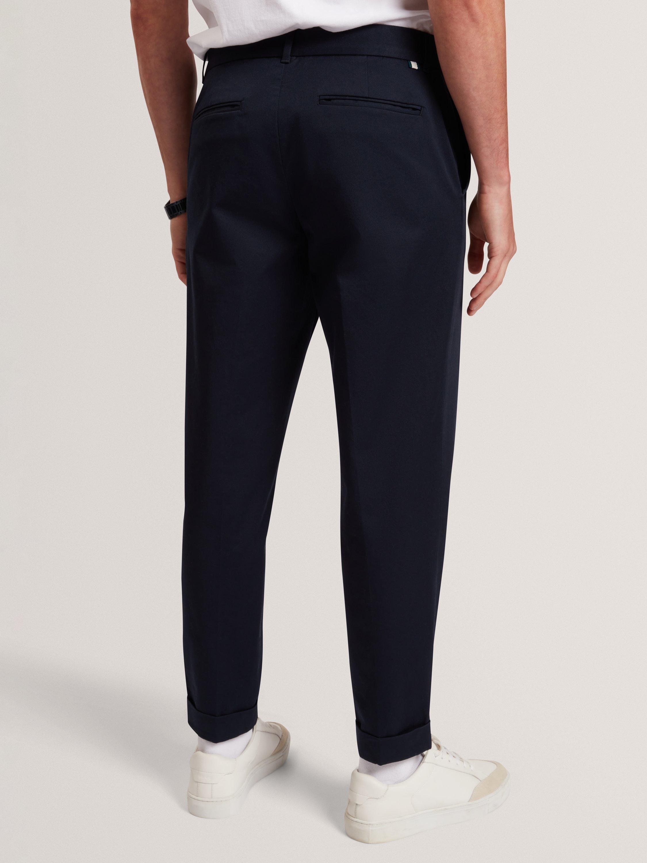 Product image 2 of 7, which shows Ted Baker Moses Straight Cotton Blend Chinos, Navy, 30R