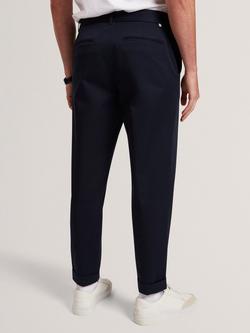 Ted Baker Moses Straight Cotton Blend Chinos, Navy - view 2, Navy