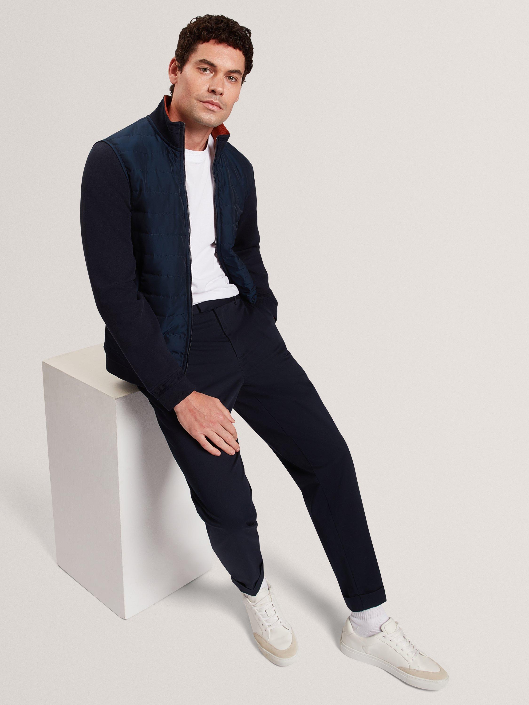 Product image 5 of 7, which shows Ted Baker Moses Straight Cotton Blend Chinos, Navy, 30R