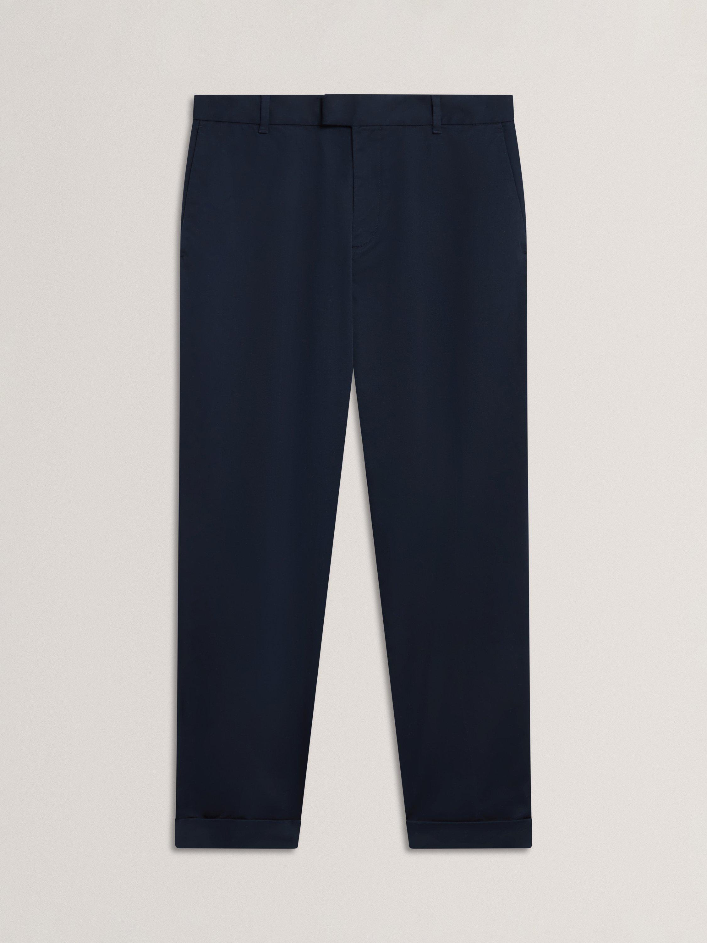 Product image 7 of 7, which shows Ted Baker Moses Straight Cotton Blend Chinos, Navy, 30R