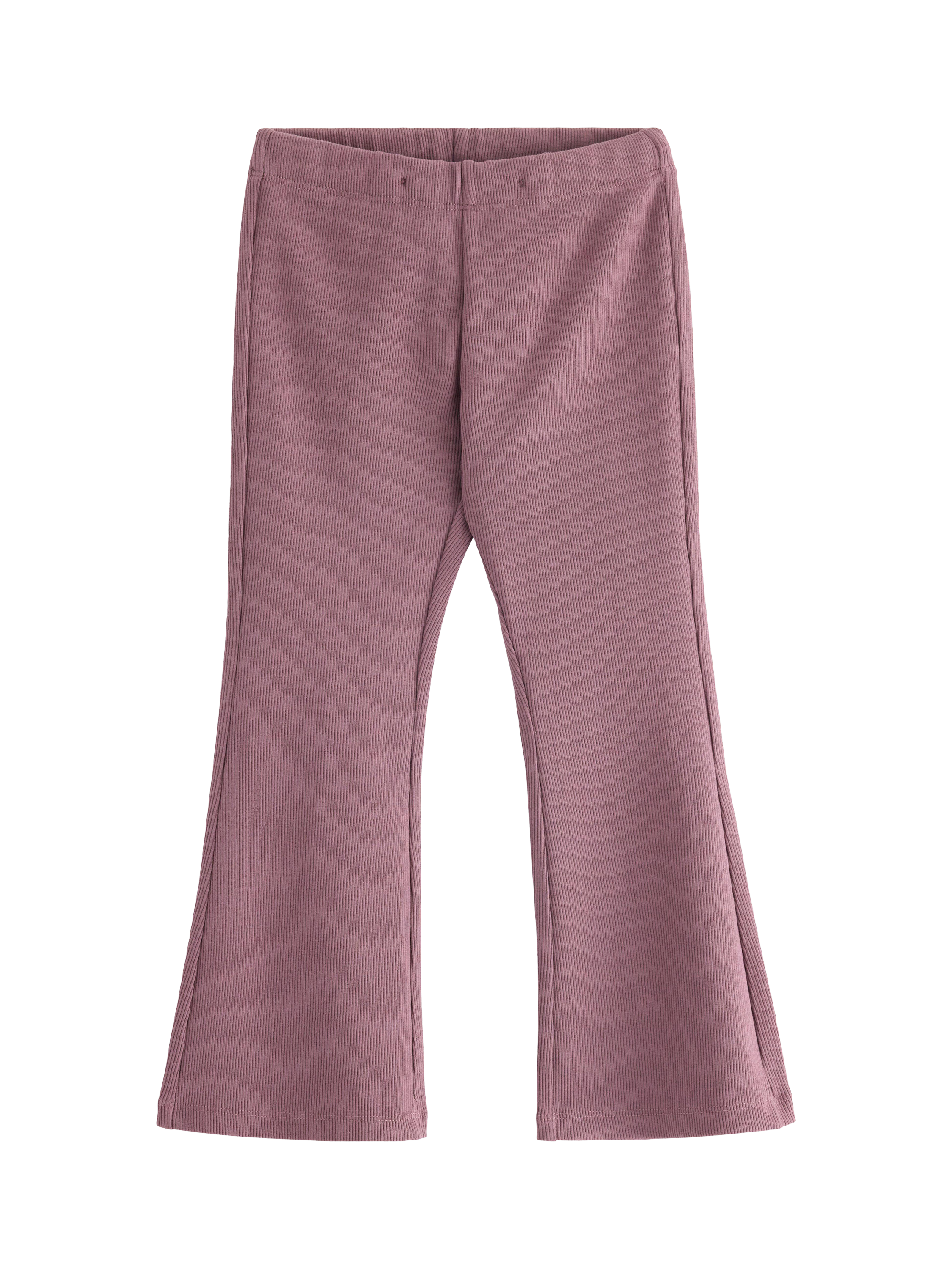 Product image 1 of 3, which shows Lindex Kids' Cotton Blend Flared Leggings, Dusty Lilac, 4-5 years
