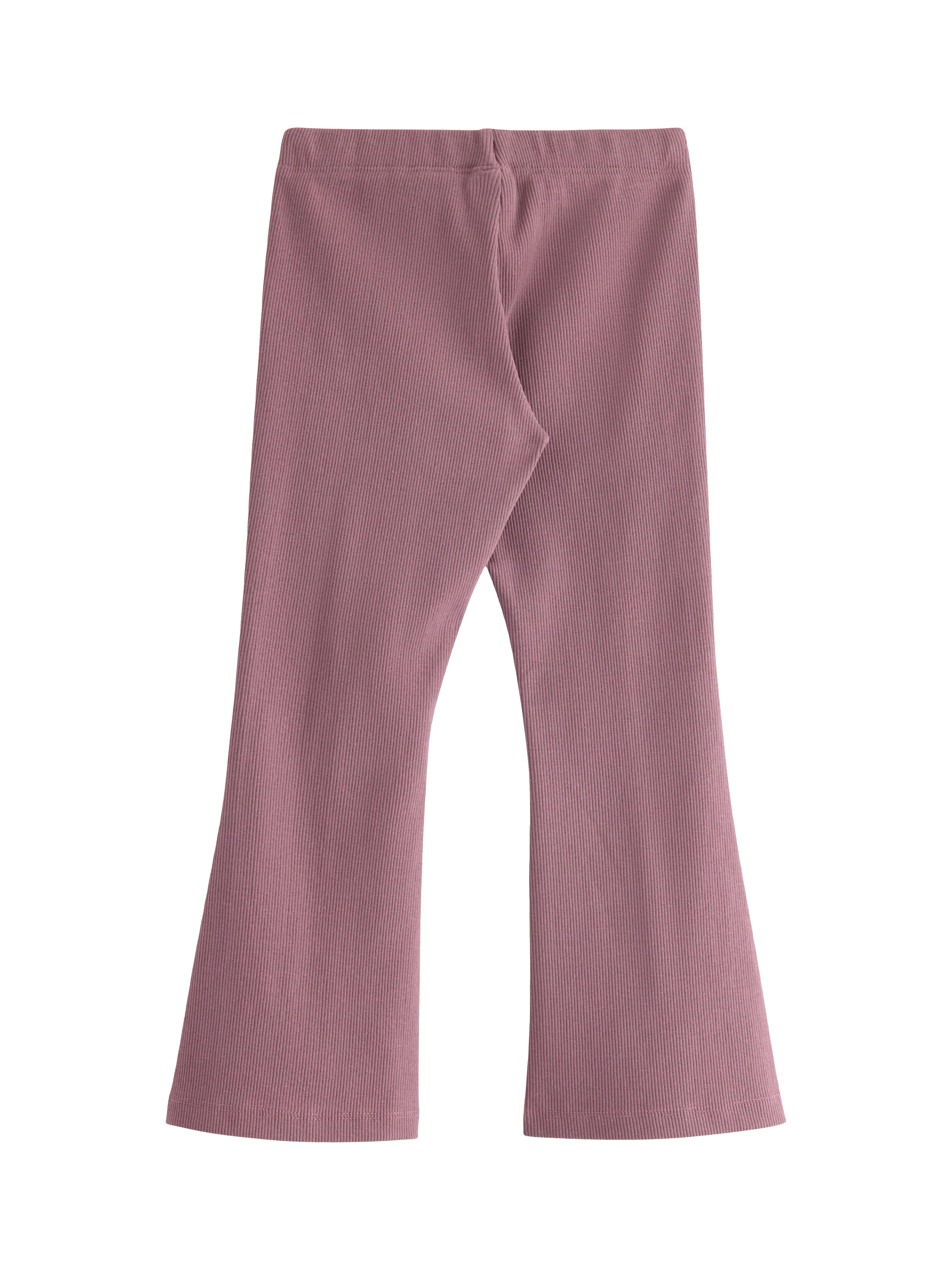 Product image 2 of 3, which shows Lindex Kids' Cotton Blend Flared Leggings, Dusty Lilac, 4-5 years