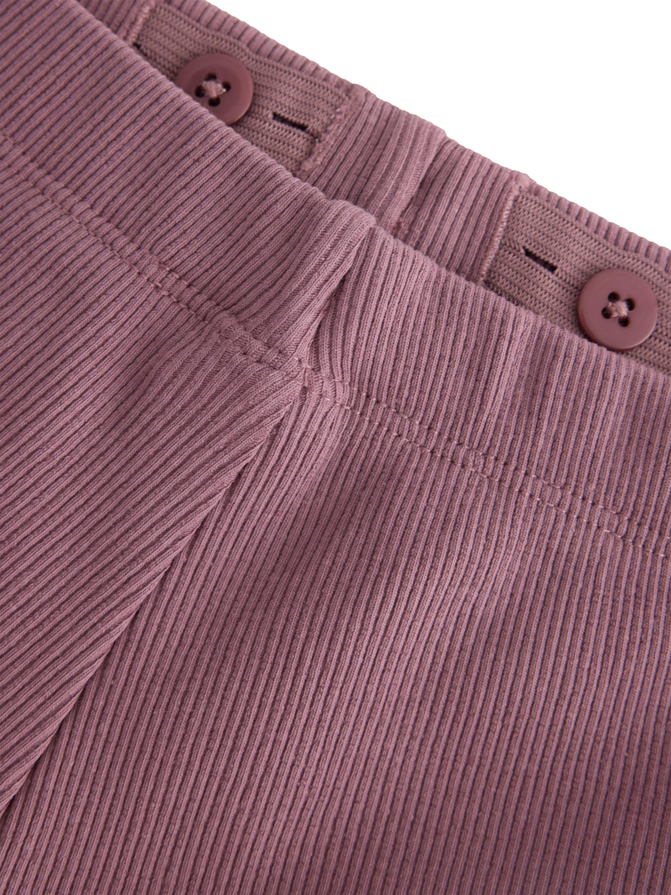 Product image 3 of 3, which shows Lindex Kids' Cotton Blend Flared Leggings, Dusty Lilac, 4-5 years
