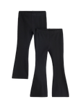 Lindex Kids' Cotton Blend Flared Leggings, Pack of 2, Black