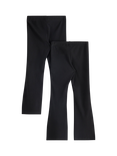 Lindex Kids' Cotton Blend Flared Leggings, Pack of 2, Black
