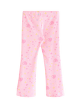 Lindex Kids' Cotton Blend Flared Printed Leggings, Light Pink