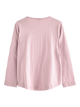 Lindex Kids' Cotton Long Sleeved Sequin Butterfly Top, Light Dusty Lilac