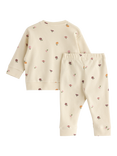 Lindex Baby Cotton 2-Piece Top and Leggings Set, Light Beige