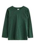 Lindex Kid's Cotton Relaxed Long Sleeved Top, Dark Dusty Green