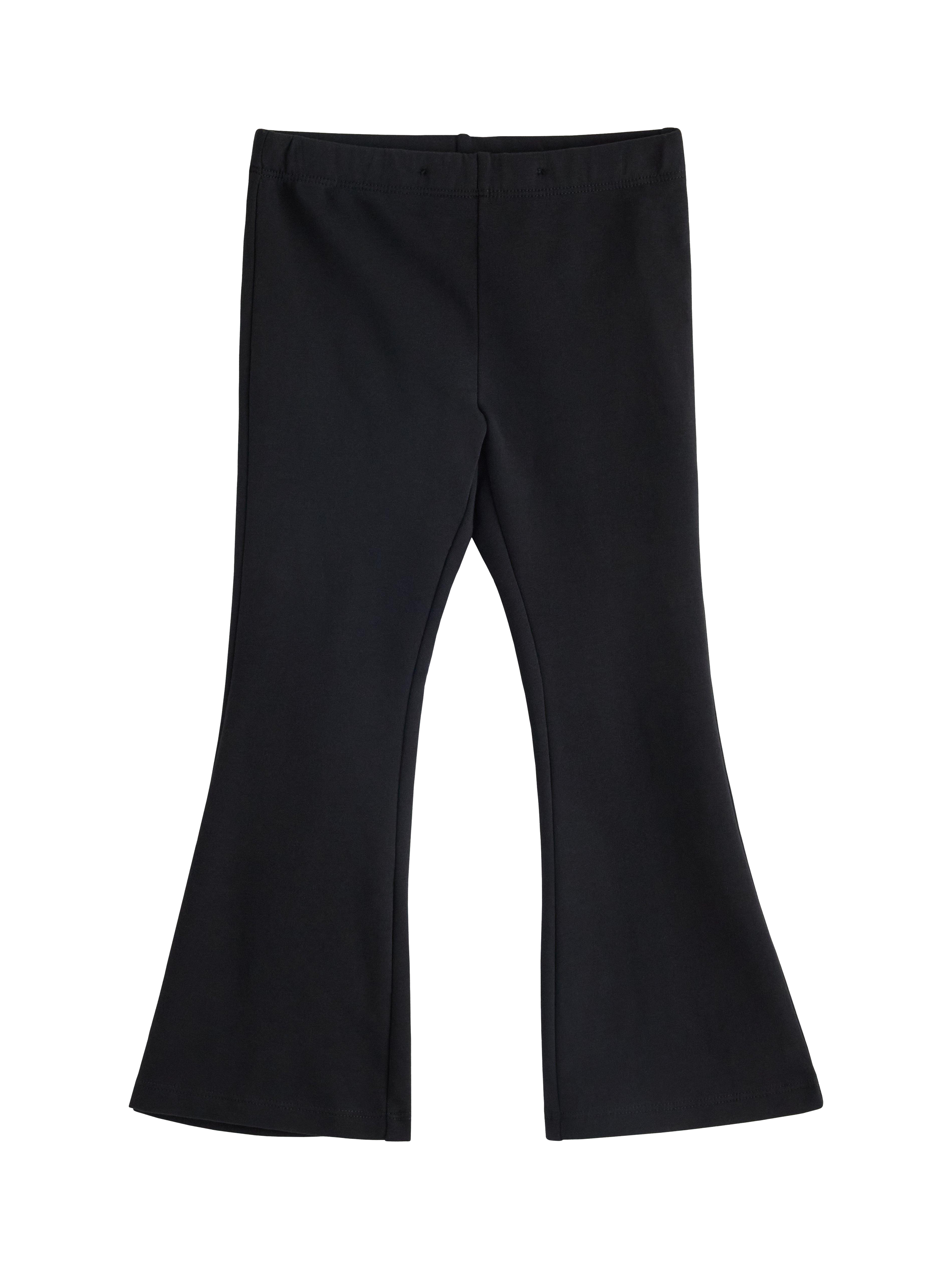 Product image 1 of 3, which shows Lindex Kids' Cotton Blend Flared Leggings, Black, 2-3 years