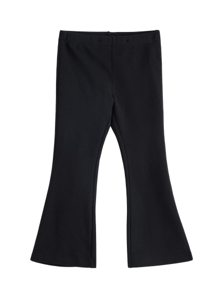 Lindex Kids' Cotton Blend Flared Leggings, Black, Black