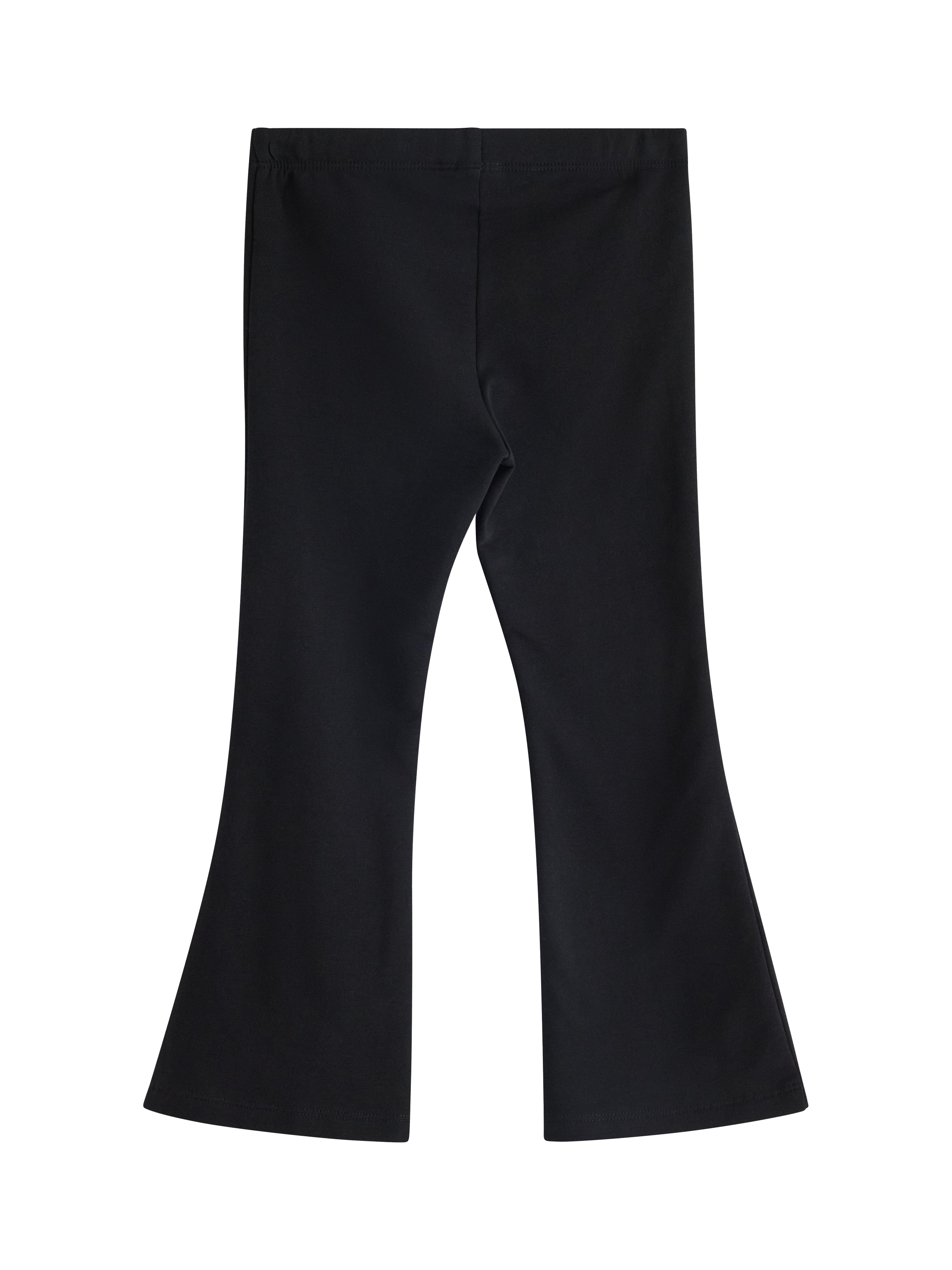 Product image 2 of 3, which shows Lindex Kids' Cotton Blend Flared Leggings, Black, 2-3 years