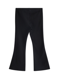 Lindex Kids' Cotton Blend Flared Leggings, Black - view 2, Black