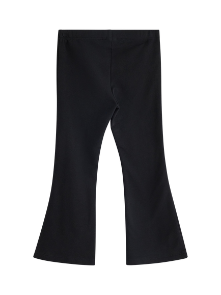 Lindex Kids' Cotton Blend Flared Leggings, Black - view 2, Black