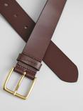 GANT Logo Leather Belt, Soil Brown