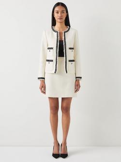L.K.Bennett Charlie Tweed Jacket, Cream, Cream