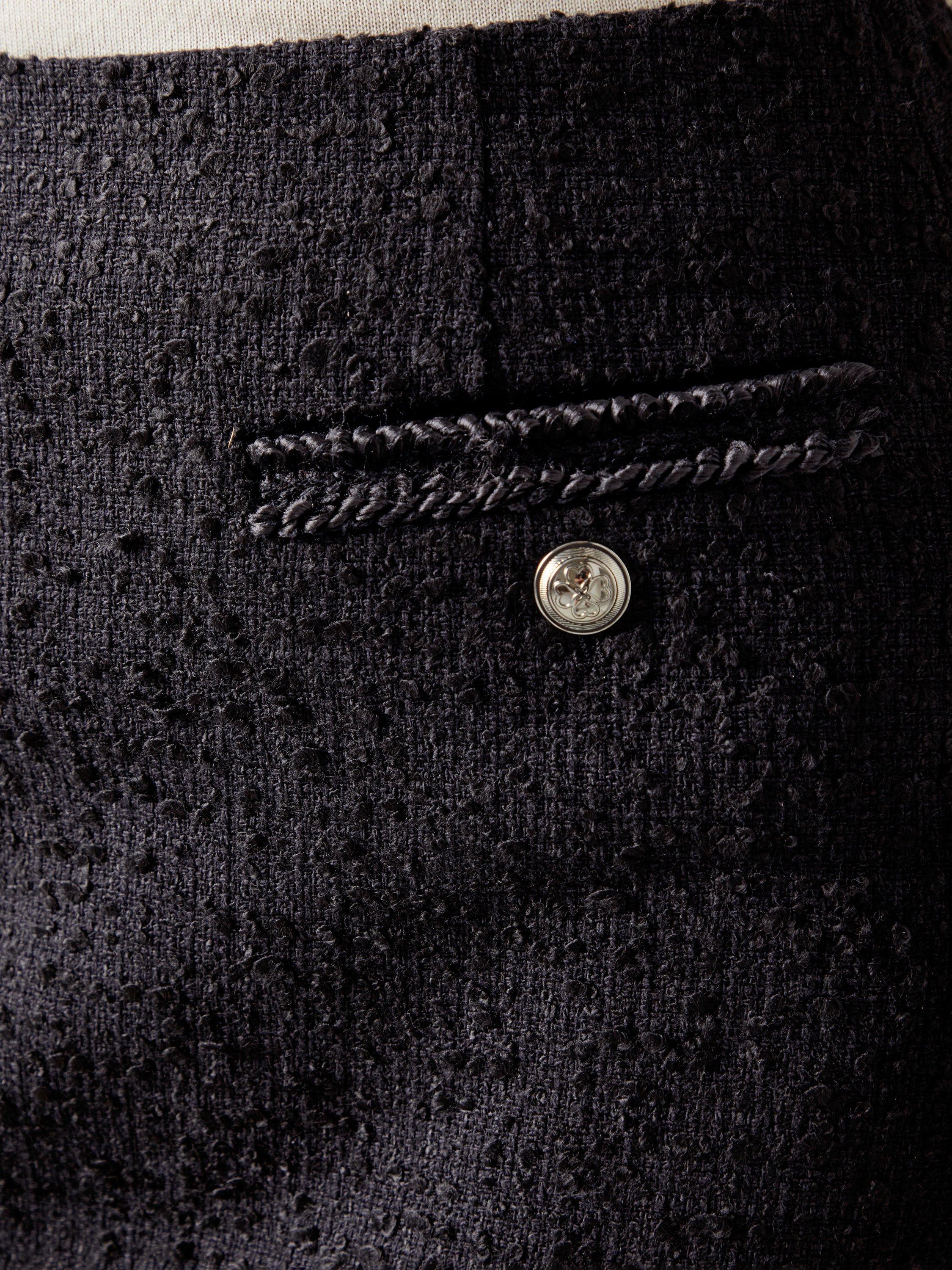 Product image 4 of 4, which shows L.K.Bennett Charlie Tweed Skirt, Black, 6