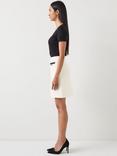 L.K.Bennett Charlie Tweed Mini Skirt, Cream