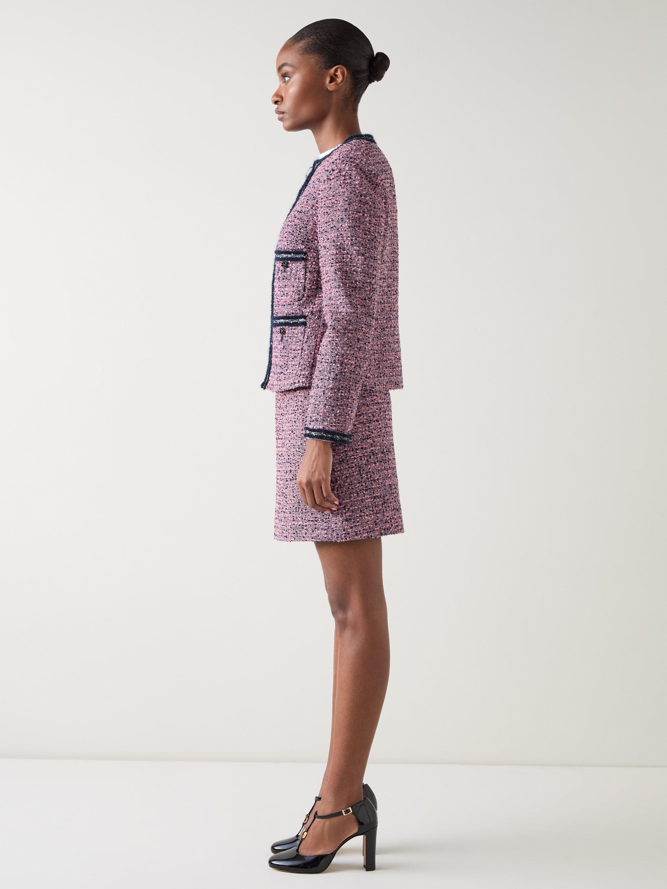 Product image 2 of 4, which shows L.K.Bennett Charlie Tweed Mini Skirt, Multi, 8