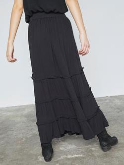 Sisters Point Imsa Ruffle Maxi Skirt, Black - view 2, Black