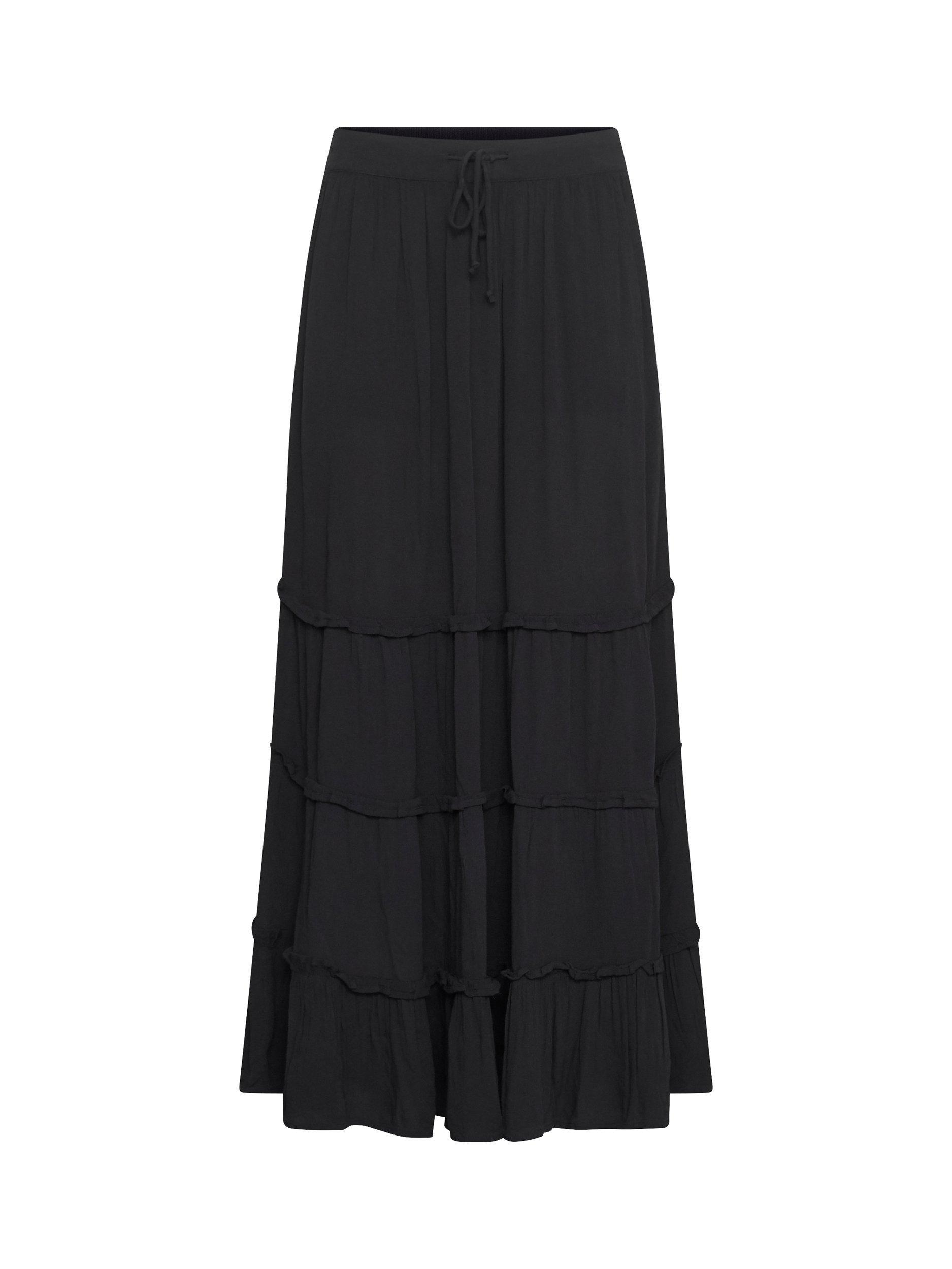 Product image 3 of 4, which shows Sisters Point Imsa Ruffle Maxi Skirt, Black, XS